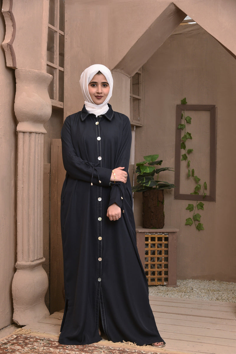 Huda Abaya Navy Blue Jilbaab