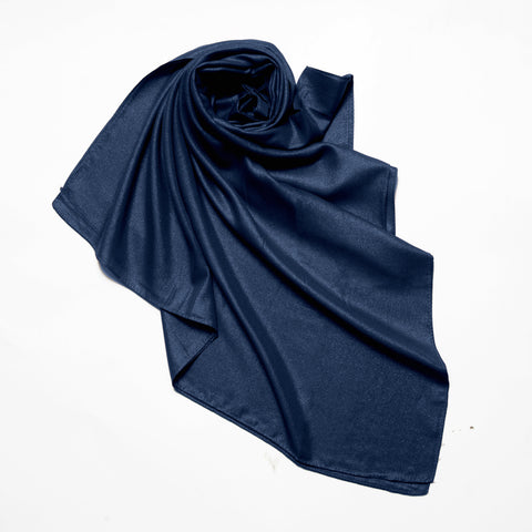 Shiny Silk Scarf - Royal Blue Jilbaab