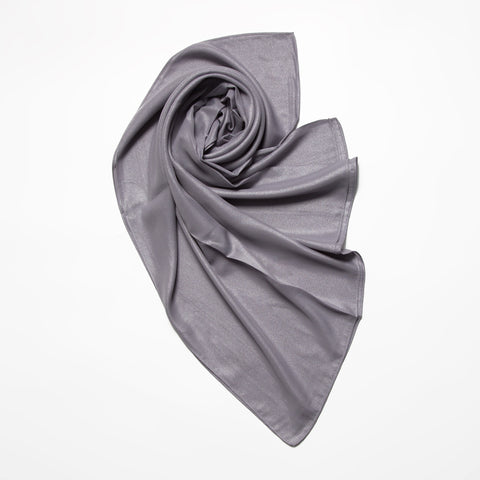 Shiny Silk Scarf - Light Gray Jilbaab