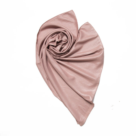 Shiny Silk Scarf - Rose Gold Jilbaab