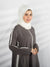 Modern Striped Abaya (Metal Gray) Jilbaab