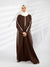 Modern Striped Abaya (Chocolate Brown) Jilbaab