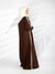 Modern Striped Abaya (Chocolate Brown) Jilbaab