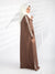Modern Striped Abaya (Dusty Rose Brown) Jilbaab