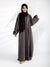 Alara Motif Abaya (Metal Gray) Jilbaab