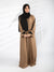 Alara Motif Abaya (Sandy Brown) Jilbaab