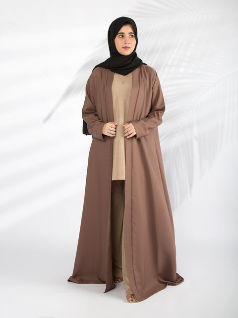 Abaya Kimono (Outer) - Dusty Rose Brown Jilbaab