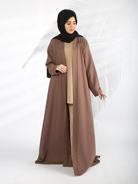 Abaya Kimono (Outer) - Dusty Rose Brown Jilbaab