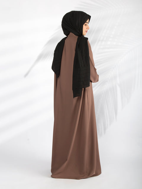 Abaya Kimono (Outer) - Dusty Rose Brown Jilbaab