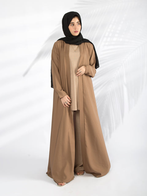 Abaya Kimono (Outer) - Sandy Brown Jilbaab