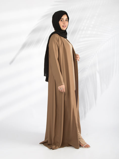 Abaya Kimono (Outer) - Sandy Brown Jilbaab