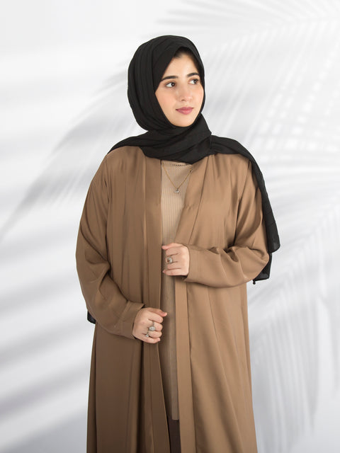 Abaya Kimono (Outer) - Sandy Brown Jilbaab