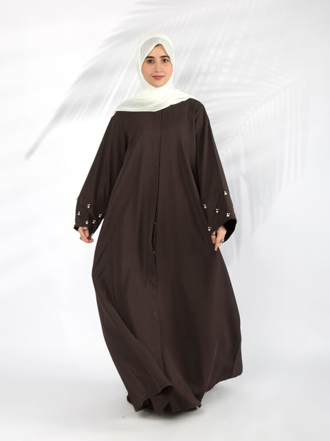 Pearl Sequin Abaya (Charcoal) Jilbaab