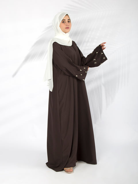 Pearl Sequin Abaya (Charcoal) Jilbaab