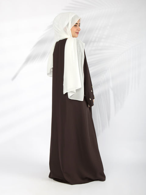 Pearl Sequin Abaya (Charcoal) Jilbaab