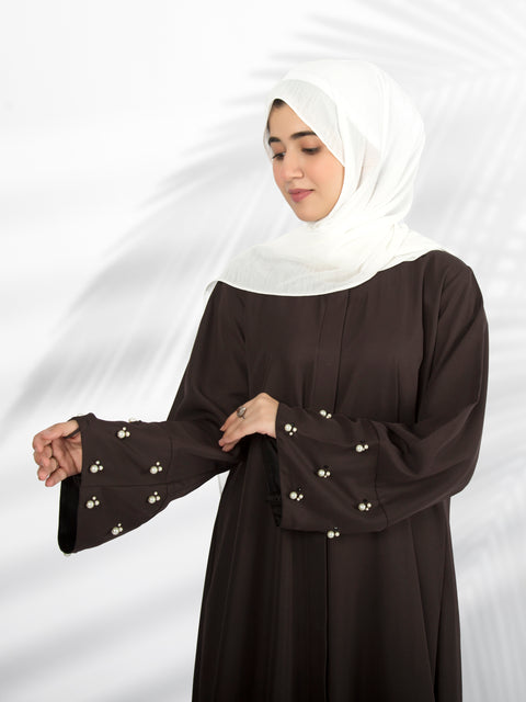 Pearl Sequin Abaya (Charcoal) Jilbaab