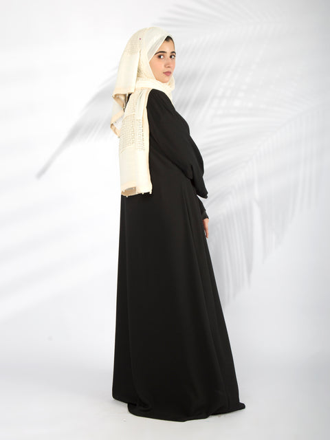 Silver Script Calligraphy Abaya Jilbaab