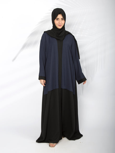 Half & Half Color Blocked Abaya Jilbaab