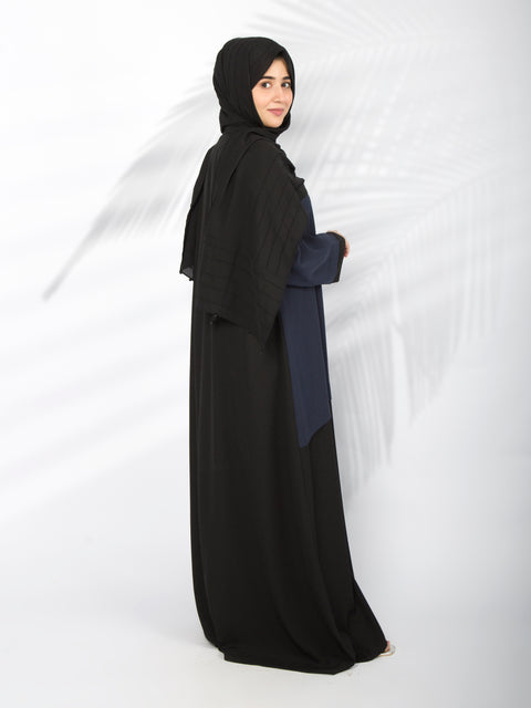 Half & Half Color Blocked Abaya Jilbaab