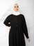 Elastic Belted Pearl Abaya (Black) Jilbaab