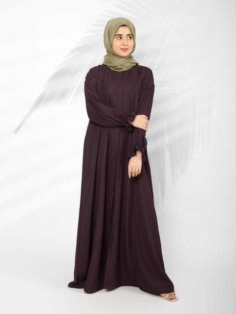 Frill Sleeves Abaya (Mulberry) Jilbaab