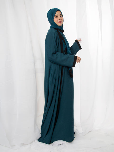 Twilight Embossed Set (Teal Blue) Jilbaab