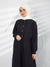 Elastic Belted Pearl Abaya (Navy Blue) Jilbaab