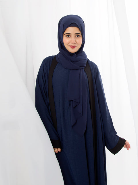 Twilight Embossed Set (Navy Blue) Jilbaab