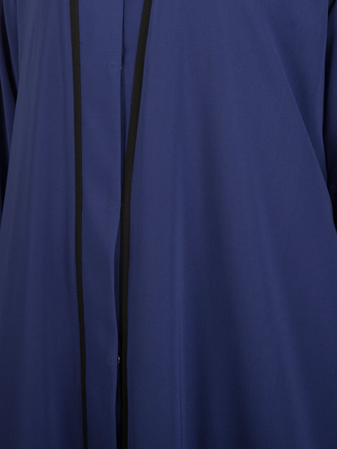 Electric Blue with Black Lines Jilbaab