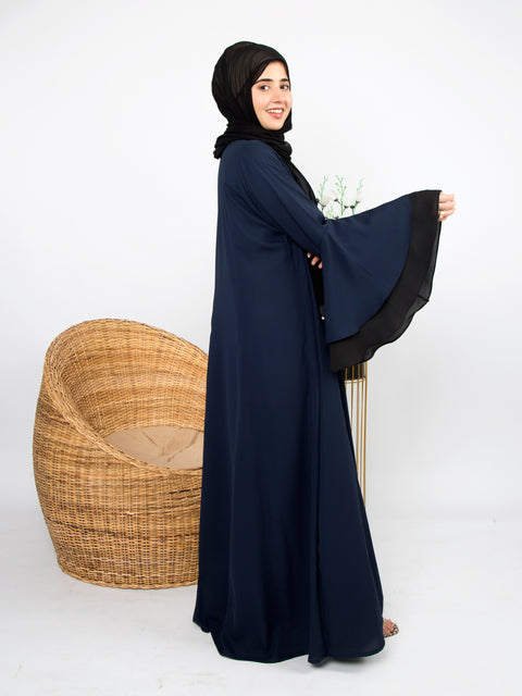 Flare Sleeved Abaya (Navy Blue) Jilbaab