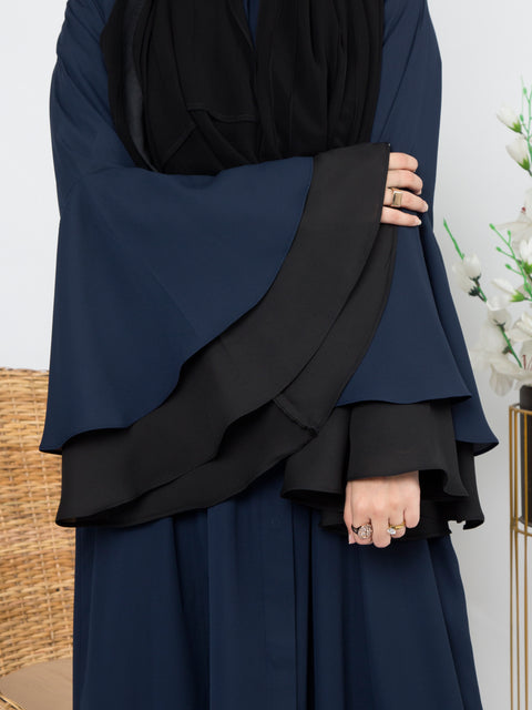 Flare Sleeved Abaya (Navy Blue) Jilbaab