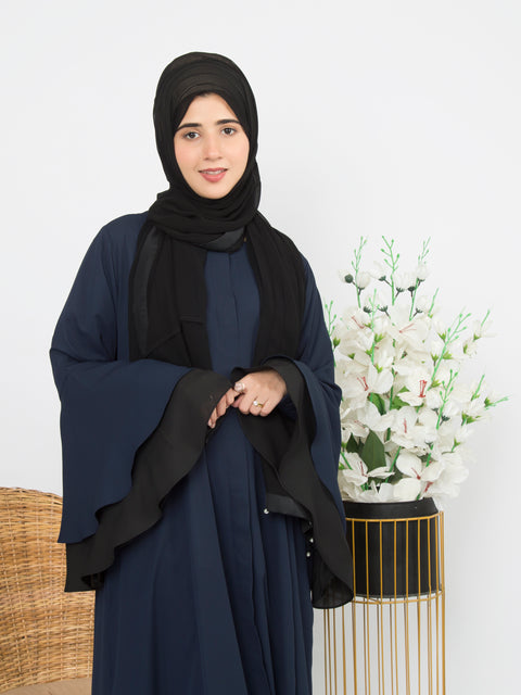 Flare Sleeved Abaya (Navy Blue) Jilbaab