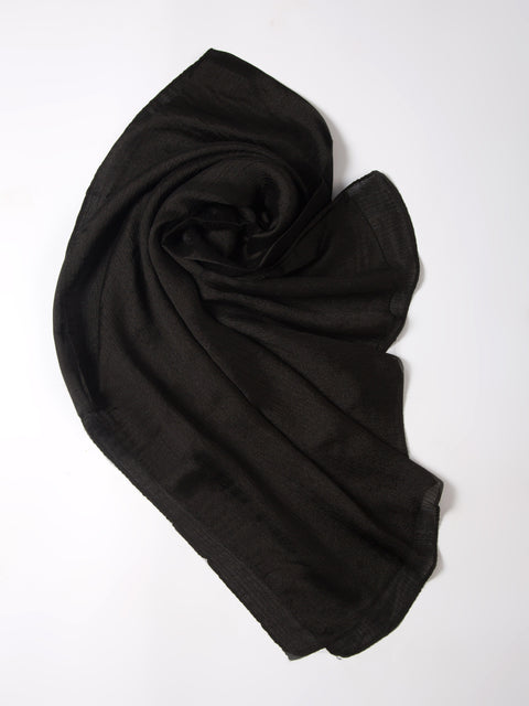 Crinkle Silk - Shimmery (Black) Jilbaab