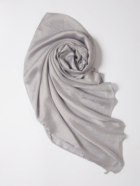 Crinkle Silk - Shimmery (Silver) Jilbaab