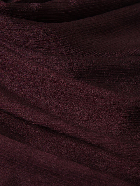 Crinkle Silk - Shimmery (Sangria Red) Jilbaab