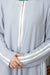 Modern Striped Abaya (Ice Blue/Light Grey) Jilbaab