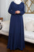 Classic Blue Flared Abaya Jilbaab