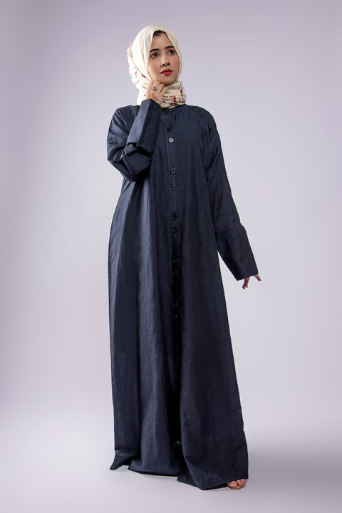 Luxurious Buttoned Coat Jilbaab