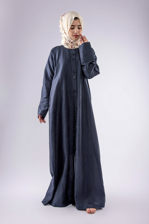 Luxurious Buttoned Coat Jilbaab