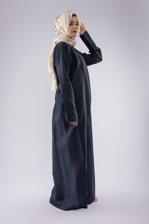 Luxurious Buttoned Coat Jilbaab