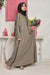 Modern Striped Abaya (Warm Stone) Jilbaab