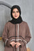 Nadia Lines Abaya (Dusty Rose Brown) Jilbaab