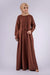 Modern Belted Coat (Brown) Jilbaab
