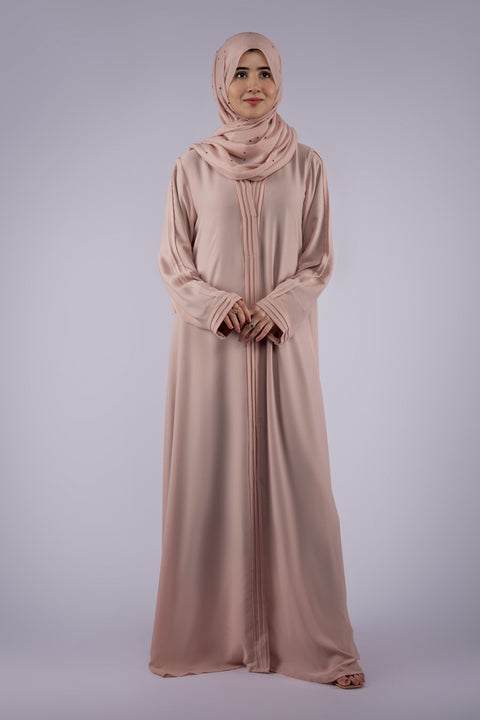 Classic Pleated Abaya (Light Pink) Jilbaab