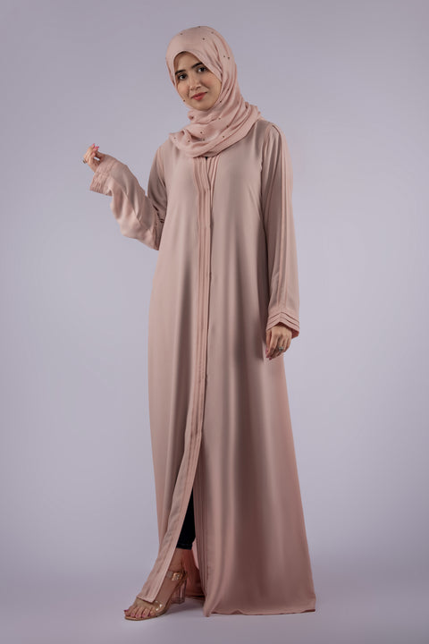 Classic Pleated Abaya (Light Pink) Jilbaab