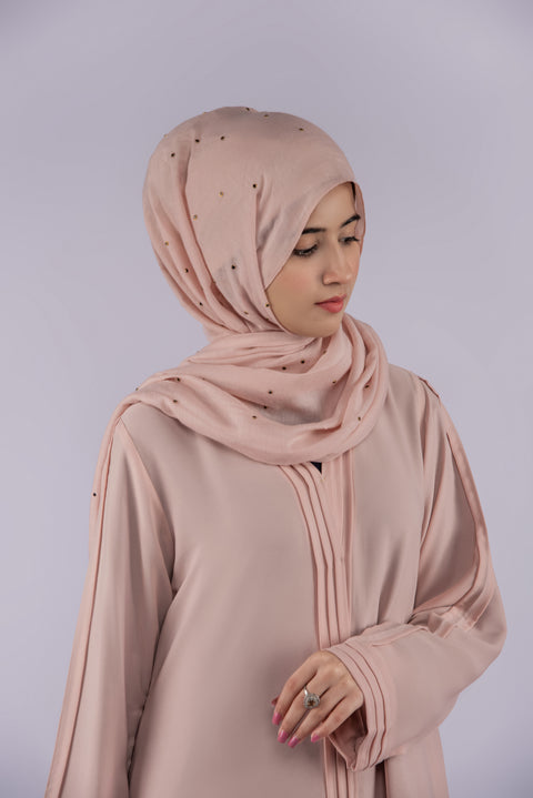 Classic Pleated Abaya (Light Pink) Jilbaab