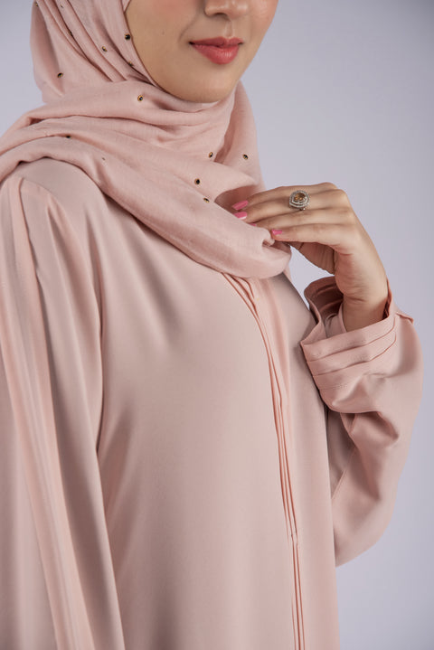 Classic Pleated Abaya (Light Pink) Jilbaab