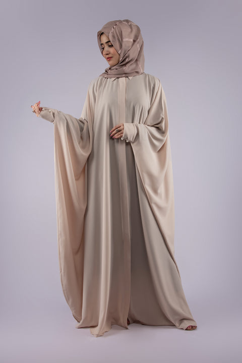 Butterfly Poncho Abaya (Beige) Jilbaab