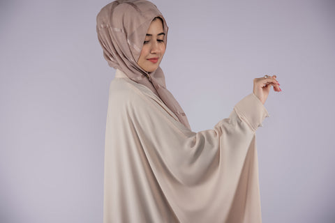 Butterfly Poncho Abaya (Beige) Jilbaab