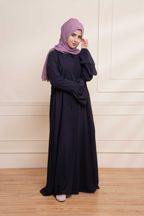 Flare Sleeved Abaya (Navy Blue) Jilbaab